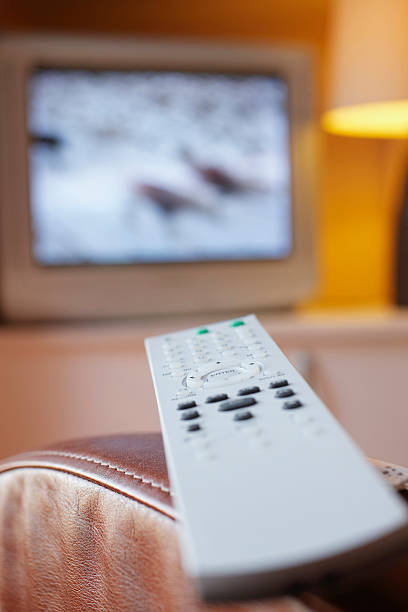 istock Remote Control And TV In Living Room 502301223