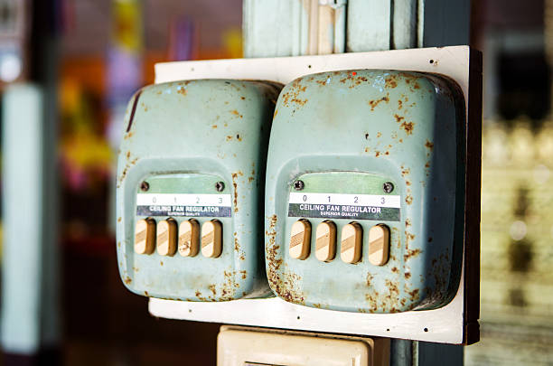 istock Old vintage two shot of fan speed controller 502301583