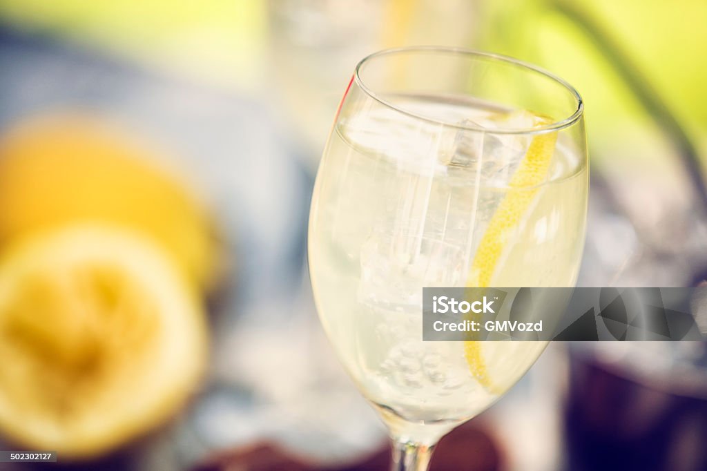 Lemon Vodka Cocktail as Fresh Summer Drink Alcohol - Drink Stock Photo