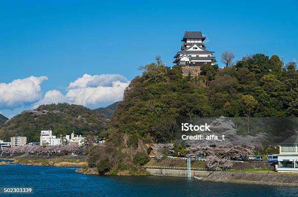 Japanese Castle And Cherry Blossoms Stock Photo - Download Image Now - Castle, Aichi Prefecture, Architecture