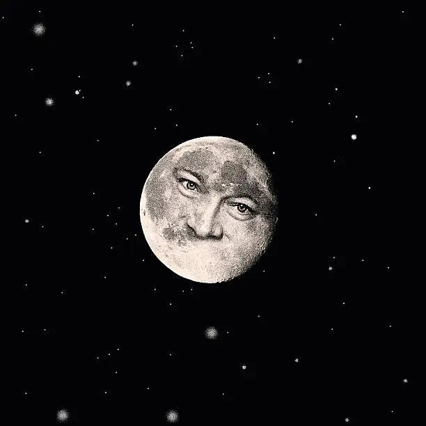 Vector illustration of Man In The Moon