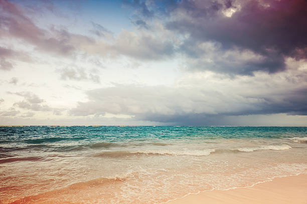 istock Landscape with dramatic stormy sky in a sunrise 502312314