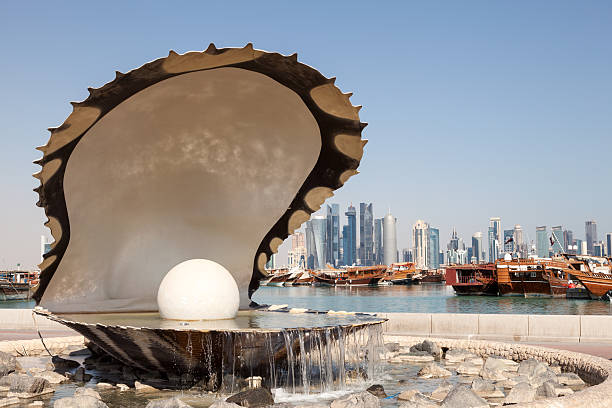 istock Pearl fountain in Doha, Qatar 502312500