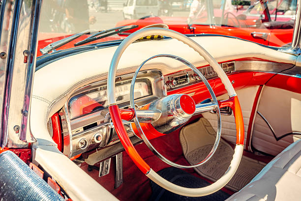 istock Interior of a vintage Car 502312868