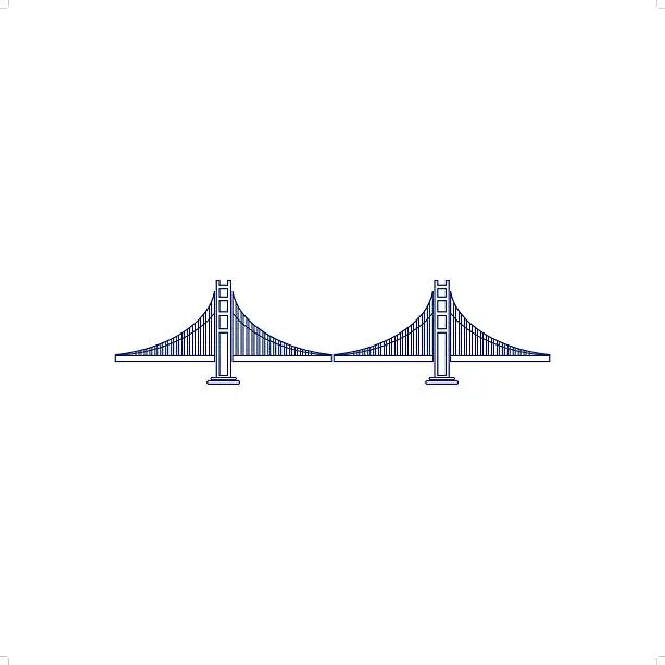 Vector illustration of San Francisco Bridge
