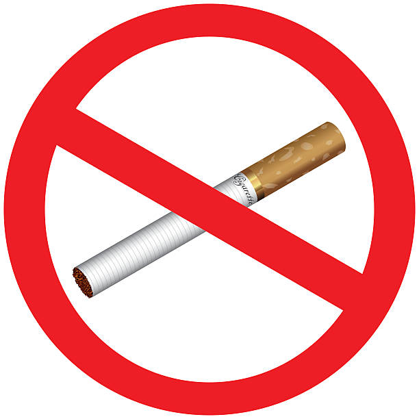 знак не курить - ideas tobacco product addiction anti smoking stock illustrations