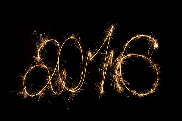 istock Happy New Year 2016 inscription sparklers. 502315940