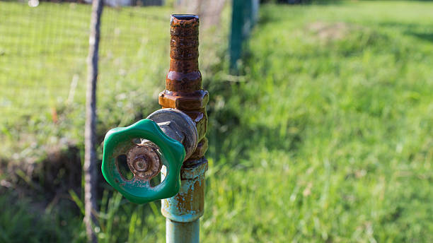 istock The faucet out water 502316204