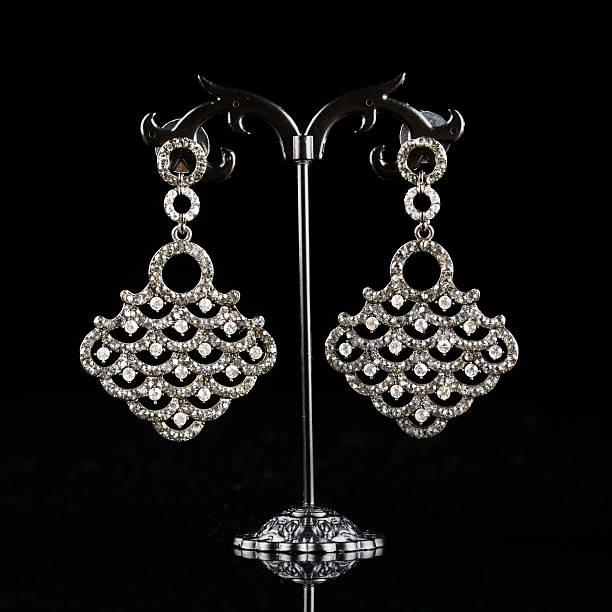 istock Jewelry earrings with gems 502318460