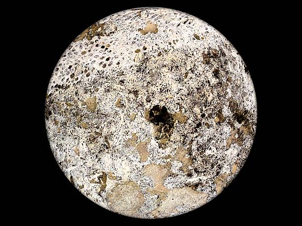 istock Barren rock planet with craters and canyons 502318614