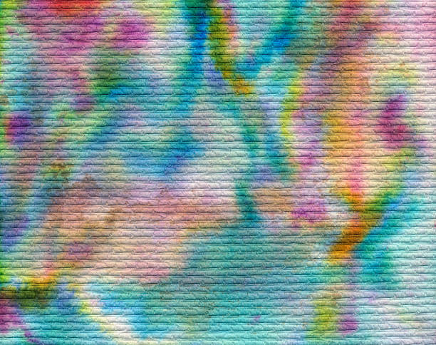 istock Textured fiber background with multiple rainbow of colors 502318752
