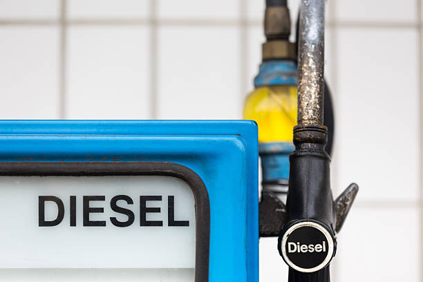 german gas station diesel stock photo