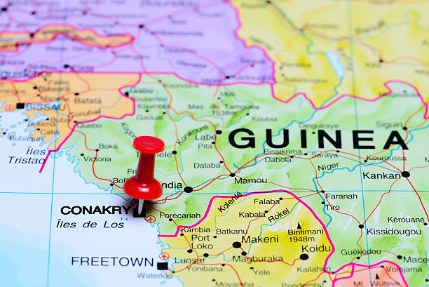 istock Conakry pinned on a map of Africa 502319102