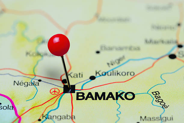 istock Bamako pinned on a map of Africa 502319214