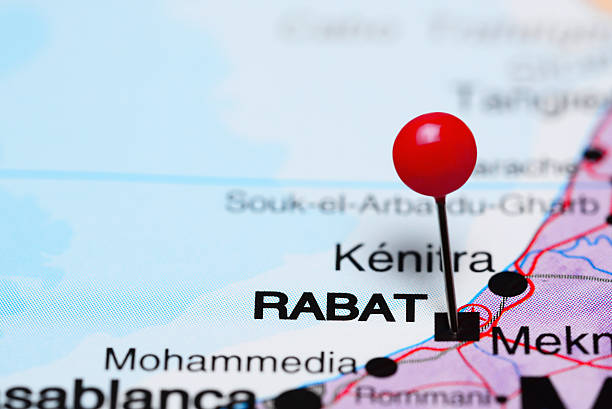 istock Rabat pinned on a map of Africa 502319944