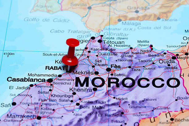 istock Rabat pinned on a map of Africa 502320012