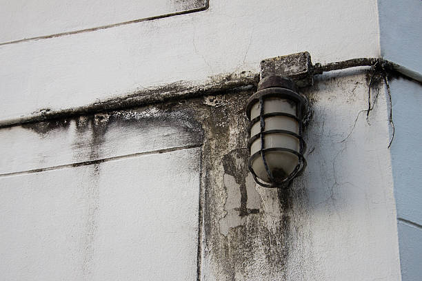 istock The old Lamp post off on wall 502320160