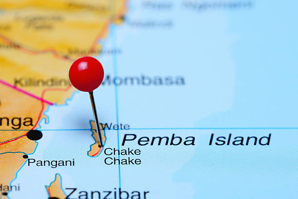 istock Chake Chake pinned on a map of Africa 502320982