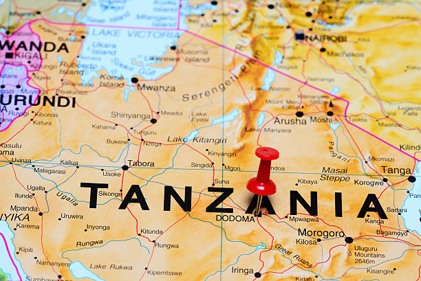 istock Dodoma pinned on a map of Africa 502321164