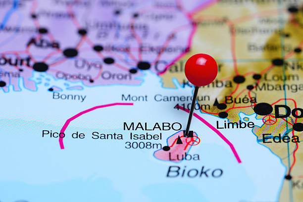 istock Malabo pinned on a map of Africa 502321494