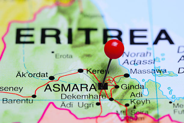 istock Asmara pinned on a map of Africa 502321896