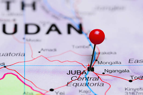 istock Juba pinned on a map of Africa 502321968