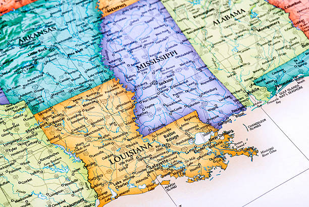 istock Map of Louisiana State 502324146