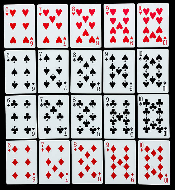 istock Poker set with isolated cards on black background 502328996