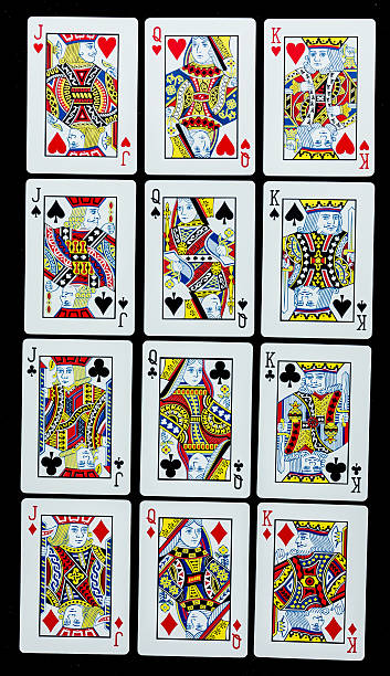 istock Poker set with isolated cards on black background 502329322