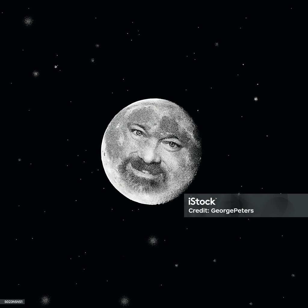Man In The Moon-Expression anglo-saxonne - clipart vectoriel de Man in the Moon - Expression anglo-saxonne libre de droits