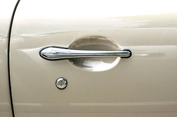 istock door handle of a retro car 502345663