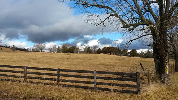 istock Cold And Brisk Landscape In Farm Country 502347592