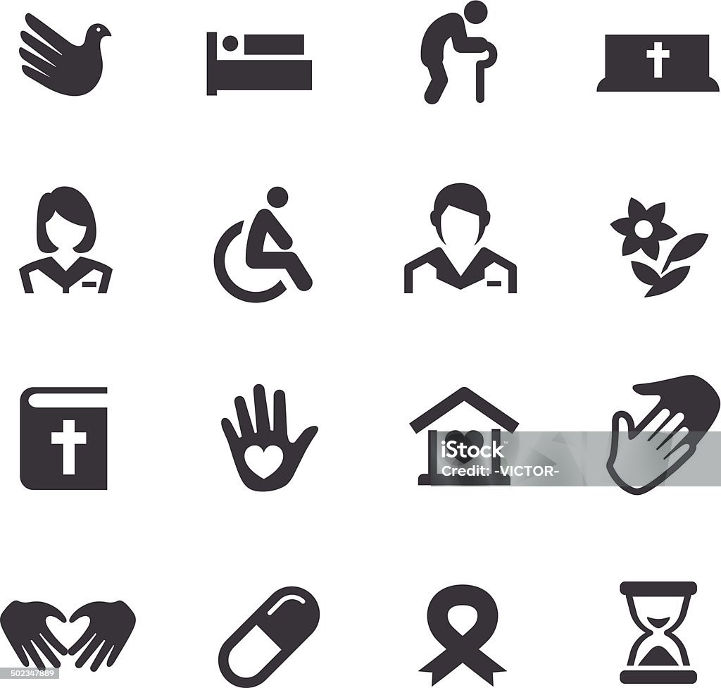 Hospice Care Icons - Acme Series See Others: Home Caregiver stock vector