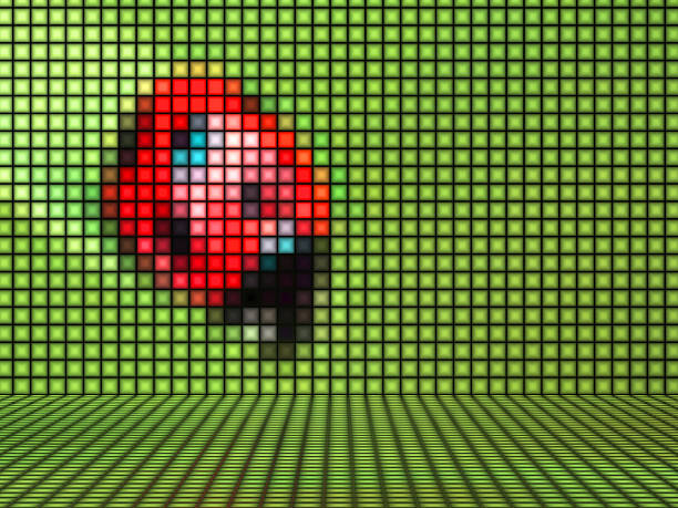 Ladybug made out of Light Cubes stock photo