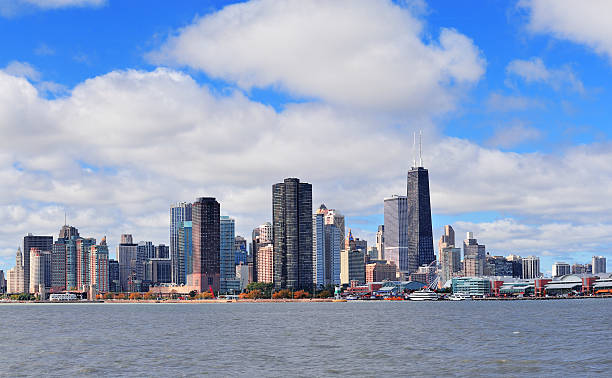 istock Chicago city urban skyline panorama 502349137