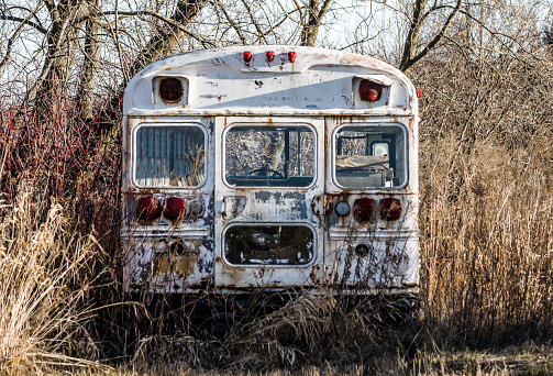 Abandoned school bus.