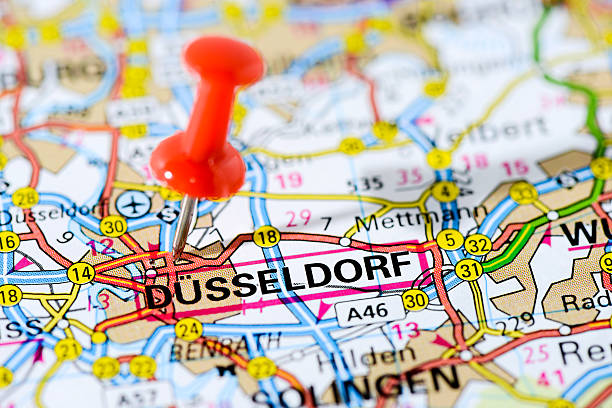 istock European cities on map series: Dusseldorf 502349803