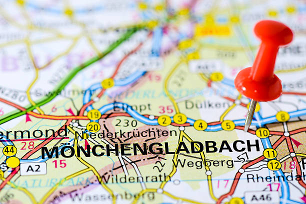 European cities on map series: Monchengladbach