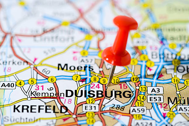 istock European cities on map series: Duisburg 502349809