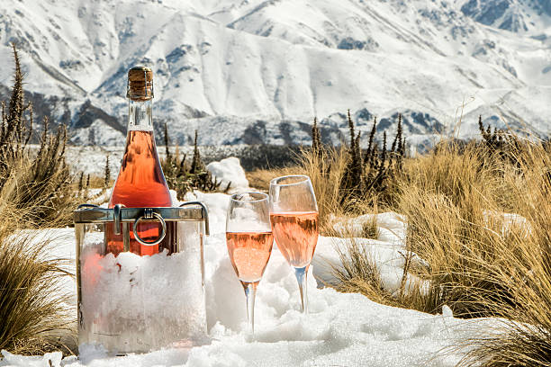 istock Cold french champagne at Alps 502350194