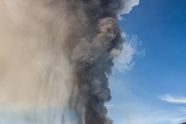 istock Volcano eruption. Mount Etna erupting from the crater Voragine. 502350566