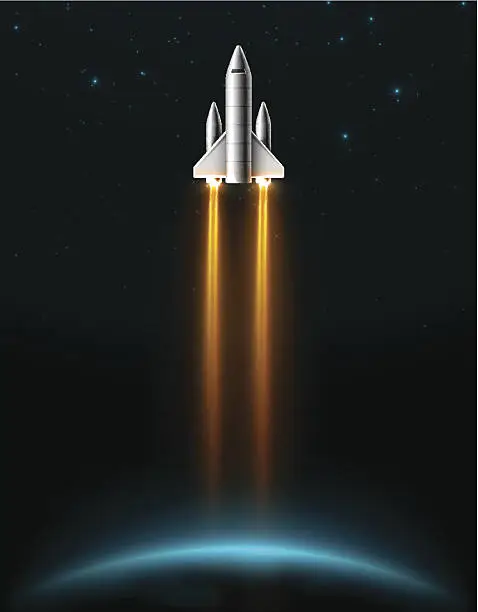 Vector illustration of Rocket Launch