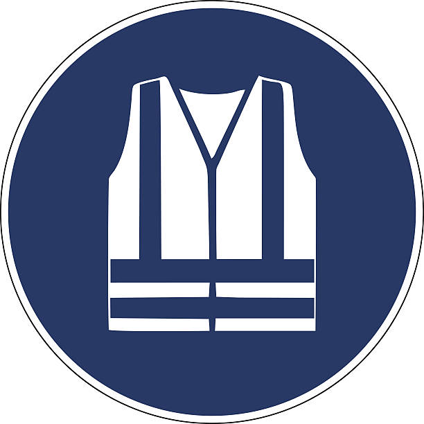 Mandatory action sign,Use reflective vest vector art illustration