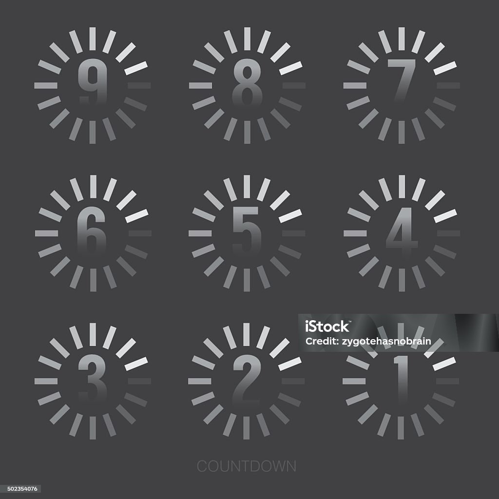 Loader Countdown Loading Of Countdown Number Stock Illustration - Download Image Now ...