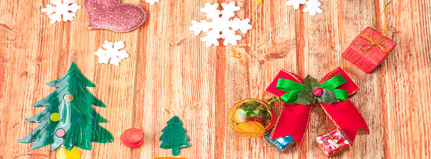 istock Christmas decoration on wood 502357154