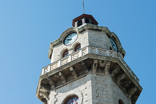 the old city tower clock of Varna, Bulgaria
