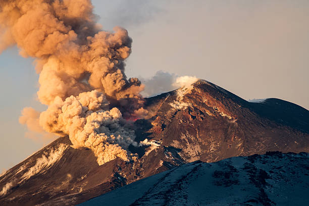 istock Volcano eruption. Mount Etna erupting from the crater Voragine. 502360908