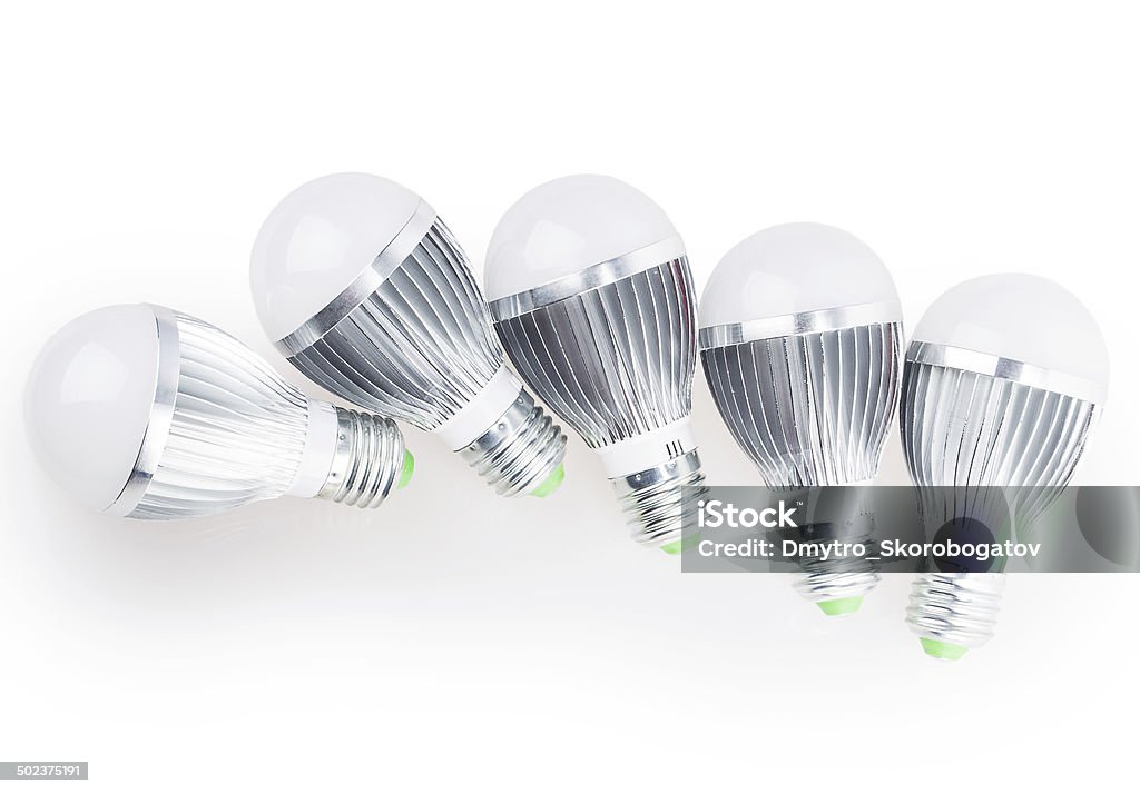 led lamp light bulb led lamp light bulb isolated on white background Aluminum Stock Photo