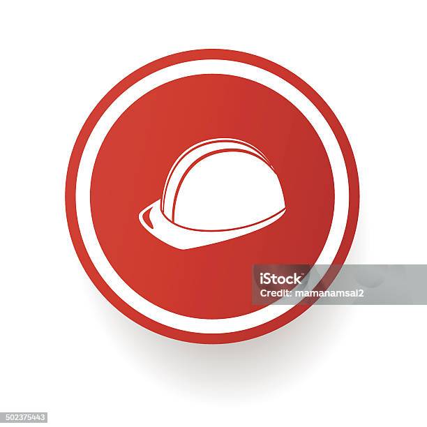 Sicherheit Hut Symbol Vektor Stock Vektor Art und mehr Bilder von Symbol - Symbol, Ausrüstung und Geräte, Bauarbeiterhelm