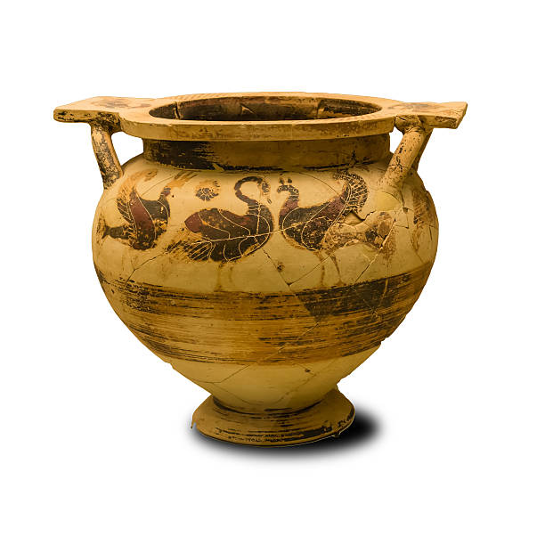 grèce antique un vase isolé - jug pitcher pottery old photos et images de collection